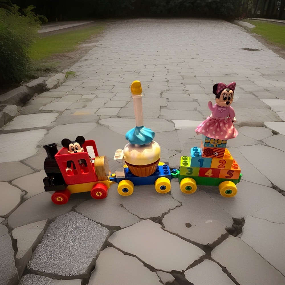 LEGO DUPLO Disney Mickey Minnie Birthday‎ Train Set Lot Cake Balloon Incomplete - Picture 1 of 4